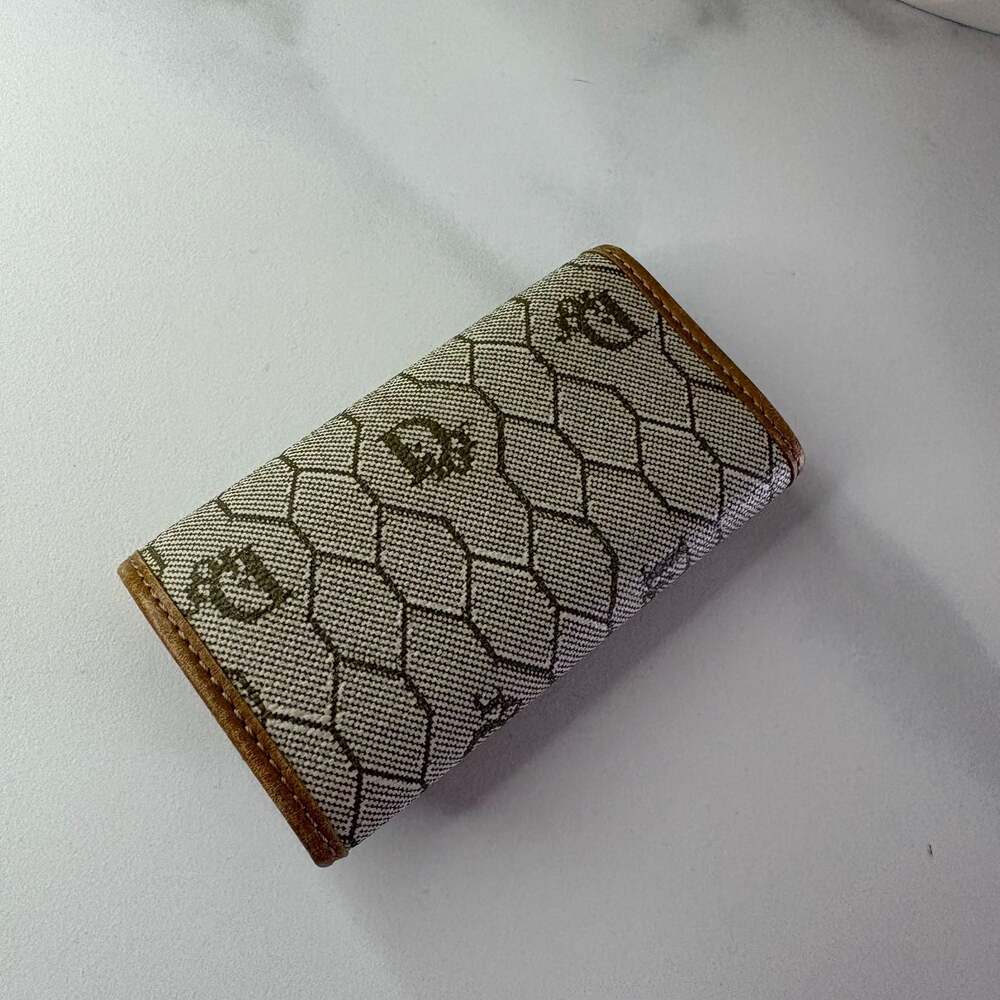 Christian Dior Vintage Honeycomb Canvas 6-Key Holder Case - Picture 7 of 8